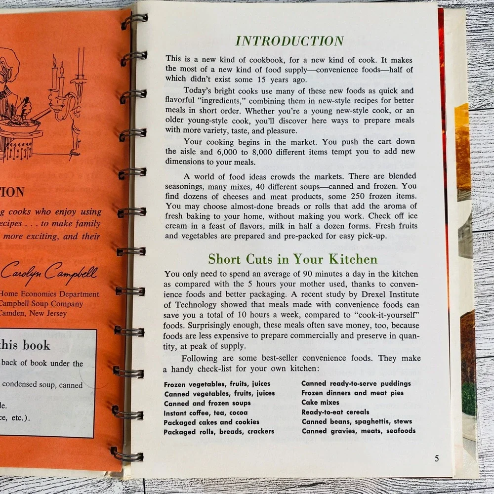 Campbell Easy Ways to Delicious Meals Cookbook 1968 Revised Ed Recipes Spiral
